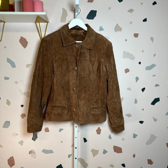 Vintage Brown Suede Jacket, size XL - Picture 1 of 12